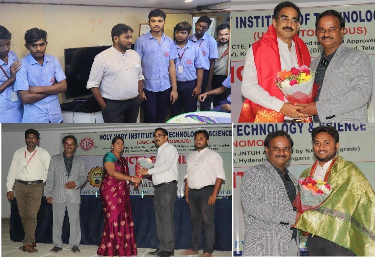 Faculty felicitation at a NAAC A-Grade recognition event
